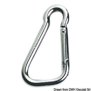 Carabiner hook AISI 316 large opening 18 mm