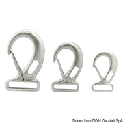 Snap-hook AISI 316 for webbing 52x26 mm