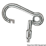 SS carabiner hook w/outer opening 60 mm