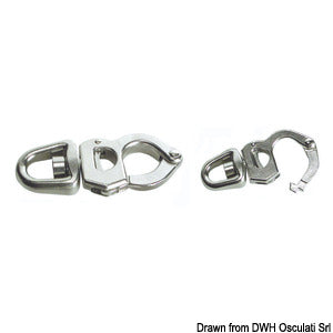 Snap-shackle w/trigger opening AISI 316 85 mm