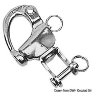 Snap-shackle w/swivel for spinnaker AUSI 316 70 mm