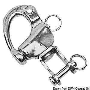 Snap-shackle w/swivel for spinnaker AUSI 316 70 mm