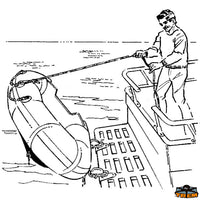 Snap davits set for tender lifting and carrying - Suitable for Neoprene inflatable boats - Grey colour [O1700036]