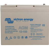 12V/100Ah AGM Super Cycle Batt. M6-insert style terminal