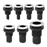 Seaflo Hybrid Thru Hull Black Composite Stainless Steel 1 1/4 Inch Skin fitting with Check Valve SFTH3-1250-01V