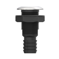Seaflo Hybrid Thru Hull Black Composite Stainless Steel 1 1/4 Inch Skin fitting with Check Valve SFTH3-1250-01V