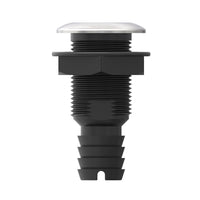 Seaflo Hybrid Thru Hull Black Composite Stainless Steel 1 1/4 Inch Skin fitting with Check Valve SFTH3-1250-01V
