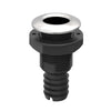 Seaflo Hybrid Thru Hull Black Composite Stainless Steel 1 1/4 Inch Skin fitting with Check Valve SFTH3-1250-01V