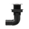 Seaflo Hybrid Thru Hull Elbow Black Composite Stainless Steel 1 Inch Skin fitting SFTH3-1000-02