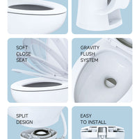 Seaflo Residential Height RV/Marine Toilet-Elongated Ceramic Bowl SFRTCH-02-01