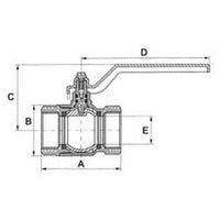 AG Brass Lever Handle Ball Valve (Female Each End / 3/8" BSP)