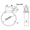 JCS Hi-Grip Mild Steel Hose Clip (30mm - 40mm / Blue Box of 10)