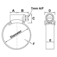 JCS Hi-Grip Mild Steel Hose Clip (90mm - 120mm)