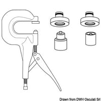 Press for mounting Q-SNAP snap fasteners