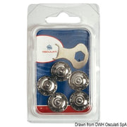 Loxx SS male snap fastener w/knurled ring N. 5