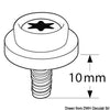 CAF-COMPO universal screw stud short thread white