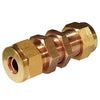 Wade Brass Compression Bulkhead Coupling (1/4" OD / 1/4" Bulkhead)
