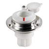 SS base straight recess fit f.pull-out poles white