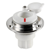SS base straight recess fit f.pull-out poles white