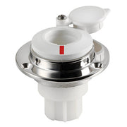 SS base straight recess fit f.pull-out poles white