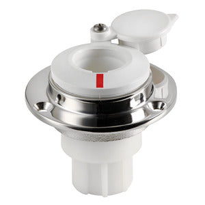 SS base straight recess fit f.pull-out poles white