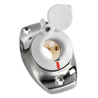 SS base angled recess fit 2 contacts white