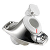 SS base angled recess fit f.pull-out poles white