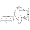 Bicolor navigation light polished SS body