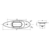 Evoled Eye low consumption LED navigation lights made of mirror-polished stainless steel for built-in bulkhead mounting