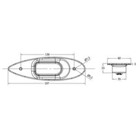 Evoled Eye low consumption LED navigation lights made of mirror-polished stainless steel for built-in bulkhead mounting