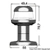 Stainless steel Orionis AISI 316/360° LED All round white navigation light on short stalk
