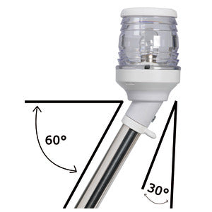 360° pole w/30° white light 60 cm