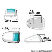 Orions AISI 316/112.5° green navigation light