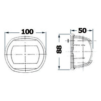 Classic 12 white/white stern navigation light