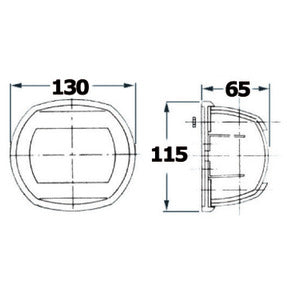 Maxi 20 AISI 316 112.5° red 24V navigation light