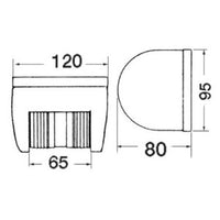 Utility78 white 24V/left red navigation light