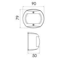 Classic 20 LED navigation light - 135° stern SS casing