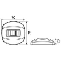 NEMO LED navigation light -135° stern Blister vertical mounting