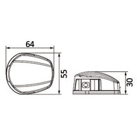 NEMO LED navigation light - 225° stern Blister horizontal mounting