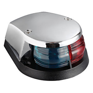 Red/green bow navigation light chromed cap