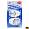 Led low consumption navigation lights Orione white color - Green - Red Glass - Right + Left model - Degrees 112.5° + 112.5° - Body colour: White [L6274002]