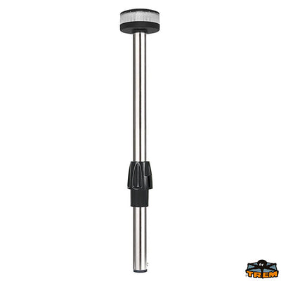 Pole light with 360° light, pull-out version with nylon/polished stainless steel base Trem L3803100