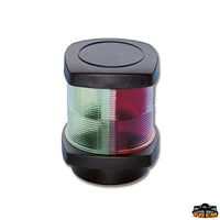 12V Round navigation lights black color body red glass 180° green 180° white 360° - Glass Red 180°-Green 180°+ White 360° - Black colour [L1080003]
