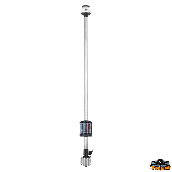 Halogen 360° pull-out wall-mounting pole light with Combi 225° light black colour Trem L3801101