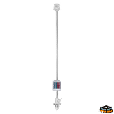 Halogen 360° pull-out flat-mounting pole light with Combi 225° light white colour Trem L4100101