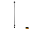 LED flat-mounting pole light Gemini 360° black colour Trem L8000100