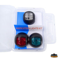 Set of 3 navigation lights ORSA LED black colour Trem L7680003