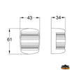 Mini Star halogen light 12V Wired - Body color White wired - Left model - Degrees 112.5° - Red Glass - For boats								

								<12 [L5974531C]