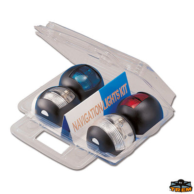Set of 4 navigation lights ORSA MINORE black colour Trem L5880004