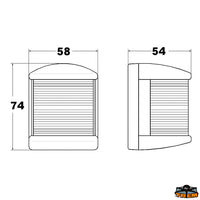 Croce del Sud halogen light 12V black color - Body color Black - Stern model - Degrees 135° - White Glass - For boats								

								<12 [L3680580]